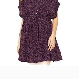 FREE PEOPLE Blue Floral One Fine Day Mini Dress
